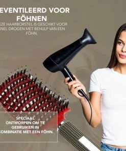Groothandel 🧨 Achaté Anti Klit Haarborstel - Detangle Brush - Rood 😉 -L'Oréal Shop 550x550 954