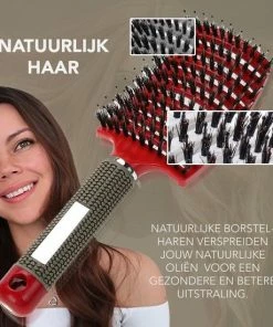 Groothandel 🧨 Achaté Anti Klit Haarborstel - Detangle Brush - Rood 😉 -L'Oréal Shop 550x550 958