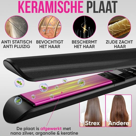 Flash-uitverkoop β¨ Strex Stijltang - 2 In 1 - Stijlen En Krullen - Keramisch - 120℃/230℃ - Krultang π 13 Flash-uitverkoop β¨ Strex Stijltang - 2 In 1 - Stijlen En Krullen - Keramisch - 120℃/230℃ - Krultang π - Afbeelding 11