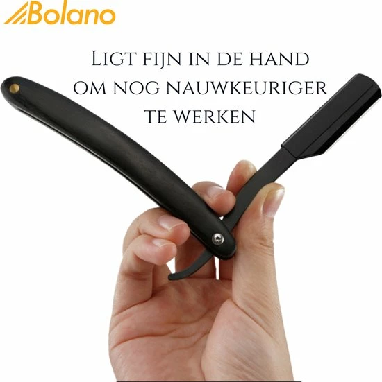 Gloednieuw ⌛ Bolano® Premium Shavette Open Scheermes Black Wood + 40 Double Edge Scheermesjes - Klassiek Barbiersmes Straight Razor Voor Mannen - Cut Throat Razor Nekmes - Klassiek Klap Scheermes - Safety Razor Feather Mes - Perfect Cadeau Tijdens De Feestdagen 🥰 5 Gloednieuw ⌛ Bolano® Premium Shavette Open Scheermes Black Wood + 40 Double Edge Scheermesjes - Klassiek Barbiersmes Straight Razor Voor Mannen - Cut Throat Razor Nekmes - Klassiek Klap Scheermes - Safety Razor Feather Mes - Perfect Cadeau Tijdens De Feestdagen 🥰 - Afbeelding 3