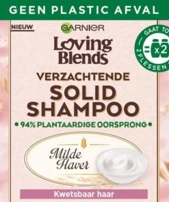 Promo ⭐ Garnier Loving Blends Solid Shampoo Bar Milde Haver - 1 Stuk - Voor Kwetsbaar Haar ✨