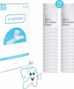 Nieuw 🤩 V-Goods Premium Whitening Strips - Tandenbleek Strips - Wittere Tanden - 28x Tandenbleek Strips DIRECT Resultaat - Tandenbleekset - Whitening - Tandenblekers ⭐