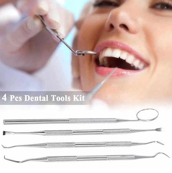 Beste Pirce ❤️ Superdealer Tandverzorging Gereedschapset 4-Delig I RVS Tandarts Setje I Mondverzorging I Tandsteenhaakje I Tandartshaakje I 😍 4 Beste Pirce ❤️ Superdealer Tandverzorging Gereedschapset 4-Delig I RVS Tandarts Setje I Mondverzorging I Tandsteenhaakje I Tandartshaakje I 😍 - Afbeelding 2