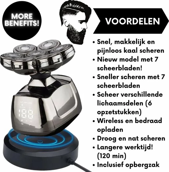 Top 10 🥰 Sansbeauté 6-in-1 Scheerapparaat Mannen – Trimmer - Nat & Droog - Face En Head Shaver – Hoofd Kaal Scheren - Draadloos Opladen - Opzetstukken - Skull Edition PRO - Gratis E-Book ✨ 10 Top 10 🥰 Sansbeauté 6-in-1 Scheerapparaat Mannen – Trimmer - Nat & Droog - Face En Head Shaver – Hoofd Kaal Scheren - Draadloos Opladen - Opzetstukken - Skull Edition PRO - Gratis E-Book ✨ - Afbeelding 8