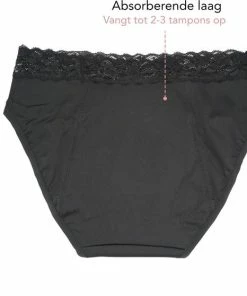 Beste deal ✨ Bamboozy Menstruatie Ondergoed 4-laags Mid-Heup Maat M 38-40 Zwart Period Underwear Duurzaam Menstrueren Incontinentie Zero Waste Daisy 😍 -L'Oréal Shop 550x558 17