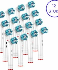 Aanbiedingen 🎉 Cless® - Cross Action - 12 Stuks - Geschikt Voor Opzetborstel Oral-B Braun 🛒