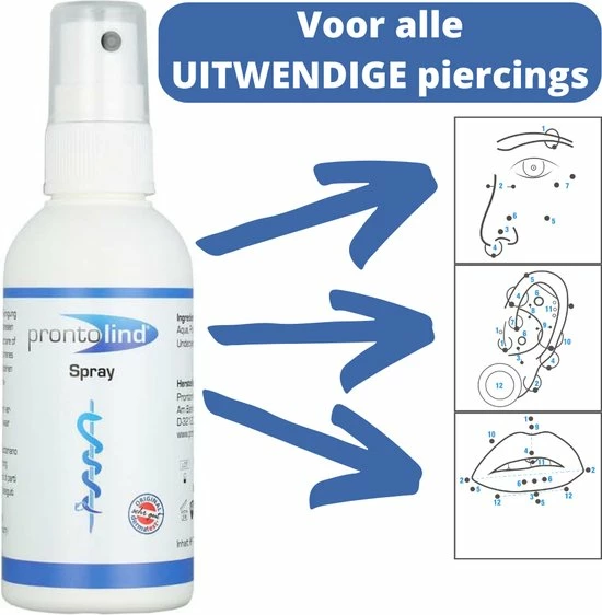 Beste Pirce 🔥 Prontolind Piercing Spray - 75ml - Piercing Aftercare - Piercing Nazorg - Sterilon - Piercing Verzorging ✨ 4 Beste Pirce 🔥 Prontolind Piercing Spray - 75ml - Piercing Aftercare - Piercing Nazorg - Sterilon - Piercing Verzorging ✨ - Afbeelding 2