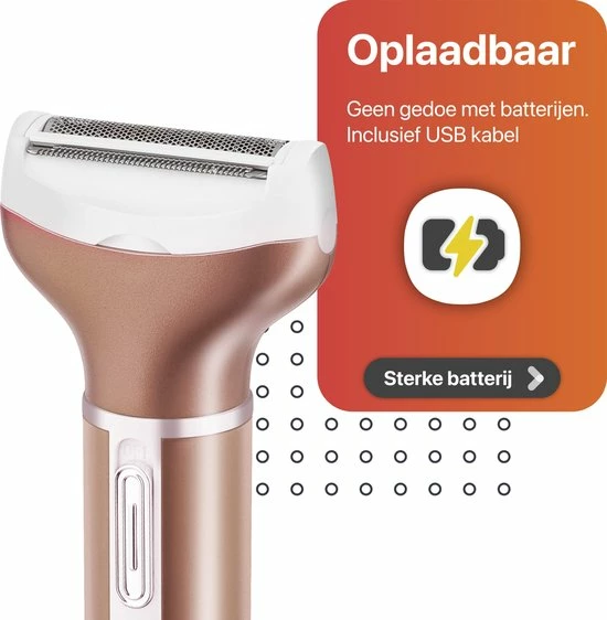 Goedkoopste π Smart-Tech - 4 In 1 Ladyshave - Oplaadbaar - Wenkbrauw Trimmer - Neus- En Oor Trimmer - Rose Gold π 6 Goedkoopste π Smart-Tech - 4 In 1 Ladyshave - Oplaadbaar - Wenkbrauw Trimmer - Neus- En Oor Trimmer - Rose Gold π - Afbeelding 4