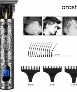 Promo 🎁 Arash® Tondeuse Mannen - 2022 Nieuwste Model - Draadloze Haartrimmer - Geschikt Voor Hoofdhaar/Baardhaar - Trimmer Draadloos - Scheerapparaat - Grijs - Inclusief Oplaadblok En 4 Opzetstukjes 👏 -L'Oréal Shop 550x564