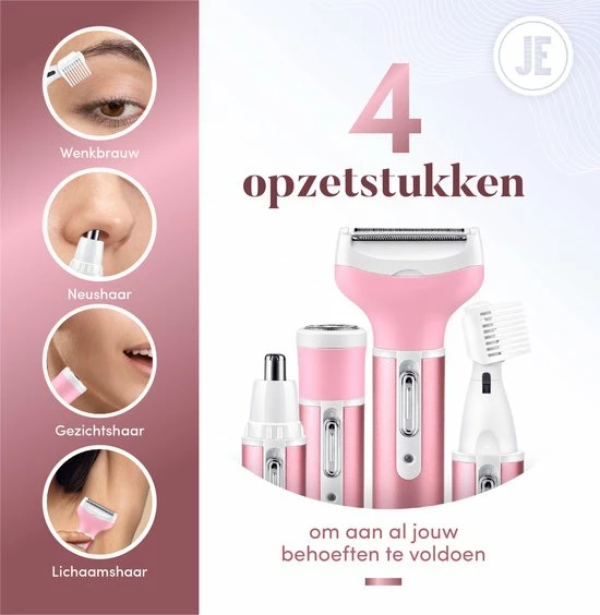 Kopen 👏 J.E® J.E Ladyshave Voor Vrouwen - Ontharings Trimmer - Haarverwijderaar - 4 In 1 ❤️ 8 Kopen 👏 J.E® J.E Ladyshave Voor Vrouwen - Ontharings Trimmer - Haarverwijderaar - 4 In 1 ❤️ - Afbeelding 6