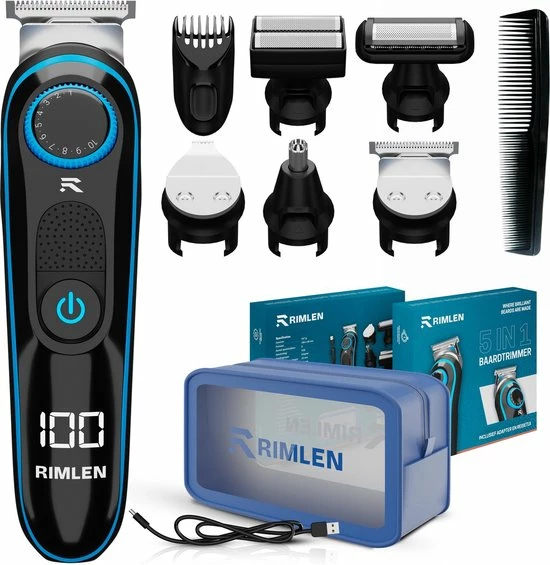 Kopen 🌟 Rimlen® 5 In 1 Baardtrimmer Voor Mannen - Trimmer Voor Baard En Lichaam - Neus En Oor -Bodygroomer - 0.5-10MM 🌟 3 Kopen 🌟 Rimlen® 5 In 1 Baardtrimmer Voor Mannen - Trimmer Voor Baard En Lichaam - Neus En Oor -Bodygroomer - 0.5-10MM 🌟