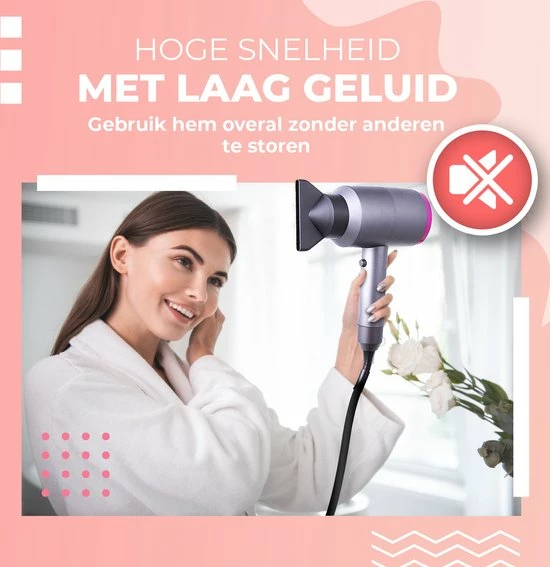 Gloednieuw π QLAY® Föhn Met Diffuser Voor Perfecte Krullen - Ionische Haardroger - Hair Dryer - Haarföhn - Fohnborstel π 5 Gloednieuw π QLAY® Föhn Met Diffuser Voor Perfecte Krullen - Ionische Haardroger - Hair Dryer - Haarföhn - Fohnborstel π - Afbeelding 3