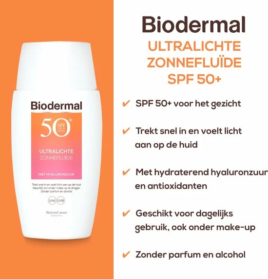 Kopen 😀 Biodermal Ultralichte Zonnefluide - Zonnebrand Met SPF50+ - Met Hyaluronzuur - Zonnebrand Gezicht 🥰 8 Kopen 😀 Biodermal Ultralichte Zonnefluide - Zonnebrand Met SPF50+ - Met Hyaluronzuur - Zonnebrand Gezicht 🥰 - Afbeelding 6