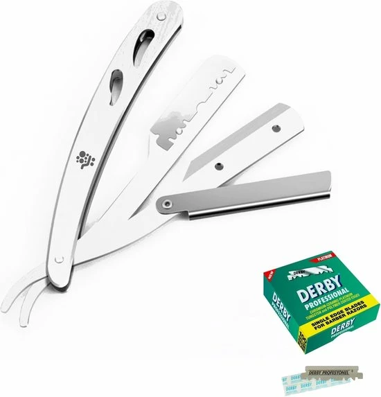 Uitgang ๐ Rvs Scheermes Mannen Inclusief 100 Derby Premium Scheermesjes - Barbiersmes - Shavette - Kappers Mes - Klassiek Open Scheermes - Klapmes - Huismerk Shopgelijk โ๏ธ 3 Uitgang ๐ Rvs Scheermes Mannen Inclusief 100 Derby Premium Scheermesjes - Barbiersmes - Shavette - Kappers Mes - Klassiek Open Scheermes - Klapmes - Huismerk Shopgelijk โ๏ธ