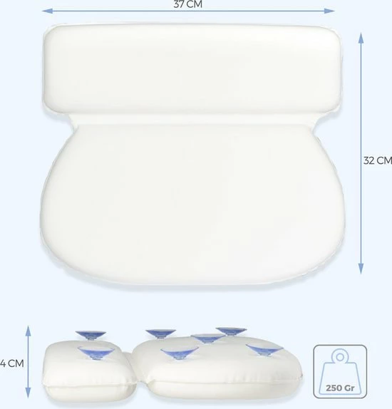 Coupon 𧨠LifeGoods Luxe Badkussen Met Anti Slip Zuignappen - Home Spa Kussen Voor Rug/Schouder/Nek - Orthopedisch Hoofd Steun Voor In Bad En Jacuzzi - Waterdicht - Wit π₯ 9 Coupon 𧨠LifeGoods Luxe Badkussen Met Anti Slip Zuignappen - Home Spa Kussen Voor Rug/Schouder/Nek - Orthopedisch Hoofd Steun Voor In Bad En Jacuzzi - Waterdicht - Wit π₯ - Afbeelding 7