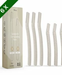 Groothandel 💯 Bamboozy Dermaplaning 6x Wenkbrauw Scheermesje Mesje Van Tarwestro - Scheermes Gezicht Intieme Streek - Wenkbrauw Trimmer Epileren Eyebrow Razor ✨