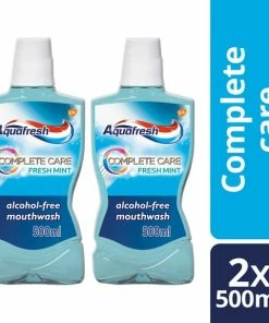 Aanbiedingen 🎁 Aquafresh Complete Care Fresh Mint Mondwater Voor Frisse Adem - 2 X 500ml 💯