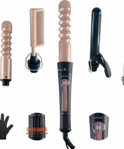 Nieuw 🛒 Lollabiz 4 In 1 Krultang Met Opzetstukken - Keramisch - Haarkruller - 13 Tot 32mm - 110-232°C ❤️