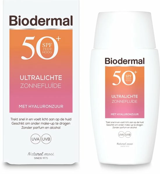 Kopen 😀 Biodermal Ultralichte Zonnefluide - Zonnebrand Met SPF50+ - Met Hyaluronzuur - Zonnebrand Gezicht 🥰 5 Kopen 😀 Biodermal Ultralichte Zonnefluide - Zonnebrand Met SPF50+ - Met Hyaluronzuur - Zonnebrand Gezicht 🥰 - Afbeelding 3