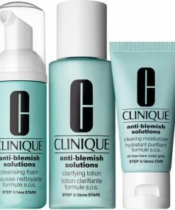 Uitgang 💯 Clinique Anti-Blemish Solutions Clear Skin System - Huidverzorging Geschenkset 🎁