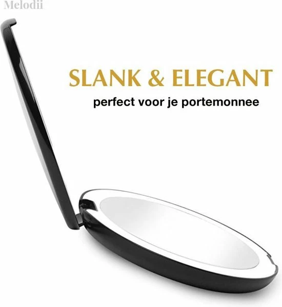 Beste Pirce 🤩 Melodii Compact Make-up Spiegel Met Tru-Daylight Verlichting - 10x Vergroting ⭐ 5 Beste Pirce 🤩 Melodii Compact Make-up Spiegel Met Tru-Daylight Verlichting - 10x Vergroting ⭐ - Afbeelding 4