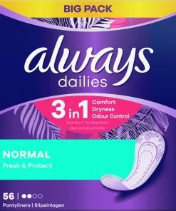 Groothandel 😀 Always Dailies Normal Fresh & Protect Inlegkruisjes - 4 X 56 Stuks ❤️ -L'Oréal Shop 550x601 1