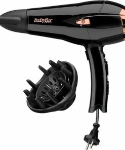 Begroting ⌛ BaByliss Cordkeeper 2000W Fohn D373E - 1,95m Intrekbaar Snoer - 15mm Grote Diffuser ✨