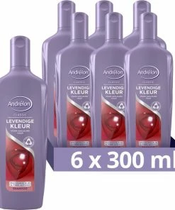 Gloednieuw 👍 Andrélon Classic Levendige Kleur Shampoo - 6 X 300ml - Voordeelverpakking 🌟