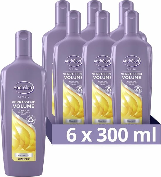 Korting β Andrélon Classic Verrassend Volume Shampoo - 6 X 300 Ml - Voordeelverpakking π 3 Korting β Andrélon Classic Verrassend Volume Shampoo - 6 X 300 Ml - Voordeelverpakking π