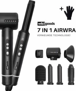 Top 10 ✨ Wild Goods® 7 In 1 Airwrap Inclusief Handschoen | Nieuwste Technologie | Multistyler | Fohnborstel | Fohn Met Diffuser | Stijlborstel | Krulborstel | Krultang | Haardroger 👍