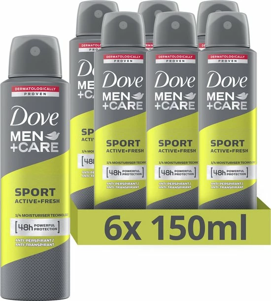 Begroting π Dove Men+Care Men+Care Sport Active+Fresh Anti-Transpirant Deodorant Spray - 6 X 150 Ml - Voordeelverpakking β 5 Begroting π Dove Men+Care Men+Care Sport Active+Fresh Anti-Transpirant Deodorant Spray - 6 X 150 Ml - Voordeelverpakking β - Afbeelding 3