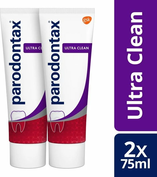 Promo ⌛ Parodontax Ultra Clean - Tandpasta - Tegen Bloedend Tandvlees - 2x75 Ml ✨ 3 Promo ⌛ Parodontax Ultra Clean - Tandpasta - Tegen Bloedend Tandvlees - 2x75 Ml ✨
