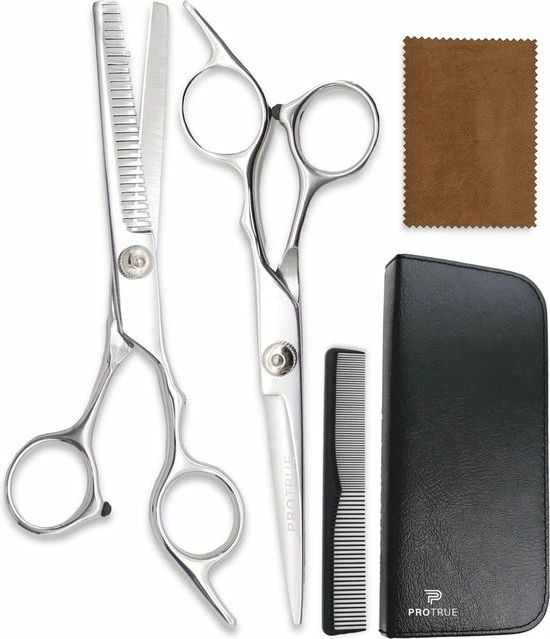 Beste deal π ProTrue Mousche Volledige Kappersset - 5 Stuks - Kappersschaar Rechtshandig - Uitdunschaar Kapper - Hair Scissors - Coupeschaar - Haarschaar Set π 3 Beste deal π ProTrue Mousche Volledige Kappersset - 5 Stuks - Kappersschaar Rechtshandig - Uitdunschaar Kapper - Hair Scissors - Coupeschaar - Haarschaar Set π