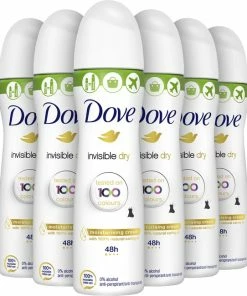 Nieuw 🎁 Dove Invisible Dry Anti-transpirant Deodorant - 6 X 75 Ml - Voordeelverpakking ✨