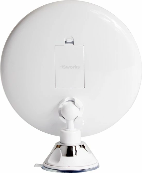 Uitgang ❤️ Sworks Vergroot Make Up En Scheer Spiegel Met LED Verlichting - 10x Vegroting En Natuurlijk Licht Voor Cosmetica/Scheren/Epileren - 360° Graden Verstelbare Zuignap En Wandbevestiging - Badkamer/Douche/Slaapkamer - Rond – Wit 😀 9 Uitgang ❤️ Sworks Vergroot Make Up En Scheer Spiegel Met LED Verlichting - 10x Vegroting En Natuurlijk Licht Voor Cosmetica/Scheren/Epileren - 360° Graden Verstelbare Zuignap En Wandbevestiging - Badkamer/Douche/Slaapkamer - Rond – Wit 😀 - Afbeelding 7