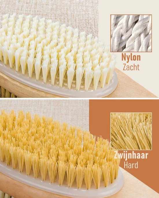 Goedkoop π€© Fesio Lichaamsborstel Met Lange Steel - Dubbelzijdig - Dry Brushing Rugborstel/Badborstel/Doucheborstel/Huidborstel - 43 Cm π 6 Goedkoop π€© Fesio Lichaamsborstel Met Lange Steel - Dubbelzijdig - Dry Brushing Rugborstel/Badborstel/Doucheborstel/Huidborstel - 43 Cm π - Afbeelding 4
