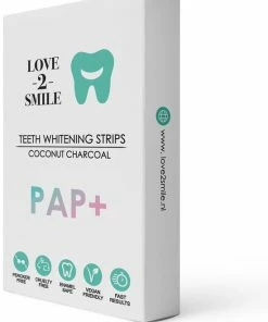Promo ⌛ Love2smile PAP+ Premium Strips - Whitening Strips - De Natuurlijke Tandenbleker Van Nederland & België - Goedgekeurde Tandenbleek Strips - Teeth Whitening Strips - Wittere Tanden - Zonder Peroxide 👏