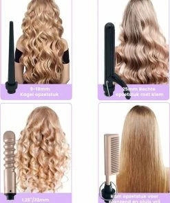 Nieuw 🛒 Lollabiz 4 In 1 Krultang Met Opzetstukken - Keramisch - Haarkruller - 13 Tot 32mm - 110-232°C ❤️ -L'Oréal Shop 550x715 2
