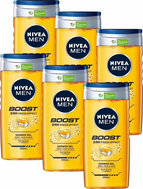Top 10 ⭐ NIVEA MEN Boost Douchegel - 6 X 250 ML - Voordeelverpakking ⭐ 3 Top 10 ⭐ NIVEA MEN Boost Douchegel - 6 X 250 ML - Voordeelverpakking ⭐