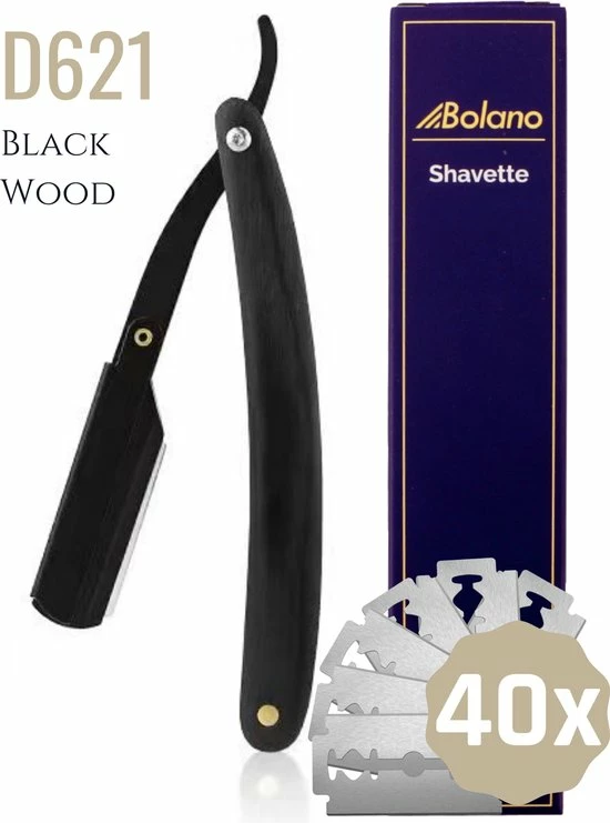 Gloednieuw ⌛ Bolano® Premium Shavette Open Scheermes Black Wood + 40 Double Edge Scheermesjes - Klassiek Barbiersmes Straight Razor Voor Mannen - Cut Throat Razor Nekmes - Klassiek Klap Scheermes - Safety Razor Feather Mes - Perfect Cadeau Tijdens De Feestdagen 🥰 3 Gloednieuw ⌛ Bolano® Premium Shavette Open Scheermes Black Wood + 40 Double Edge Scheermesjes - Klassiek Barbiersmes Straight Razor Voor Mannen - Cut Throat Razor Nekmes - Klassiek Klap Scheermes - Safety Razor Feather Mes - Perfect Cadeau Tijdens De Feestdagen 🥰