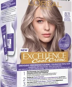 Begroting ⌛ L’Oréal Paris L’Oréal Excellence Cool Cream 8.11 - Ultra Ash Lichtblond 🥰