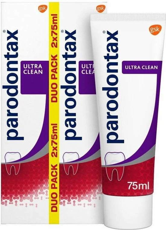 Promo ⌛ Parodontax Ultra Clean - Tandpasta - Tegen Bloedend Tandvlees - 2x75 Ml ✨ 4 Promo ⌛ Parodontax Ultra Clean - Tandpasta - Tegen Bloedend Tandvlees - 2x75 Ml ✨ - Afbeelding 2
