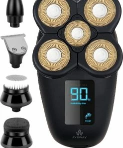 Top 10 👍 AyeWay 5 In 1 Scheerapparaat - Draadloos - Baardtrimmer - Scheren, Trimmer & Reiniger - Scheerapparaat Mannen - Trimmer Baard 🔔