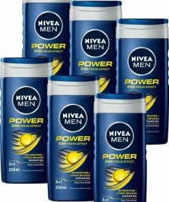 Uitgang 😍 NIVEA MEN Power Refresh - 6x 250 Ml - Voordeelverpakking - Douchegel ✨
