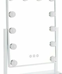 Uitgang 😍 Bright Beauty Vanity Make Up Spiegel Met Verlichting - Wit - Dimbaar Met Drie Lichtstanden ⭐