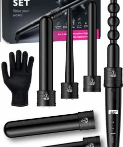 Hete verkoop 🥰 VAIVE Krultang Met 6 Opzetstukken - Haarkruller - Krultangen - Curling Iron - 32mm - 19 Mm - 25mm 😍