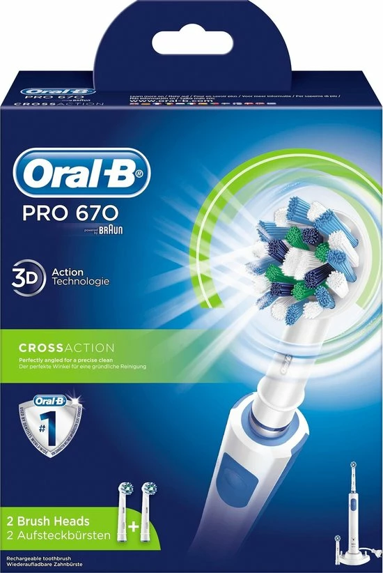 Promo β€οΈ Oral B Oral-B PRO 670 CrossAction - Elektrische Tandenborstel - Met 2 Opzetborstels π 5 Promo β€οΈ Oral B Oral-B PRO 670 CrossAction - Elektrische Tandenborstel - Met 2 Opzetborstels π - Afbeelding 3